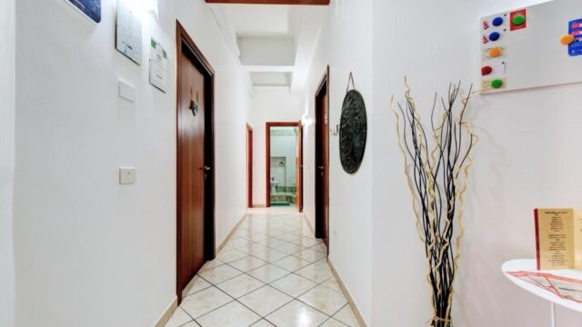 In the center by local domus