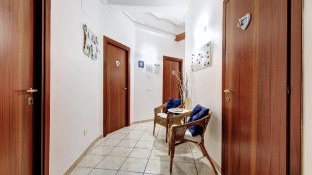In the center by local domus